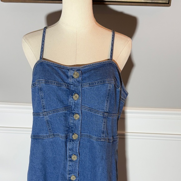 Universal Thread Denim A Line Button Down Dress - Picture 3 of 8
